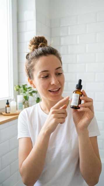 Creator showing a serum